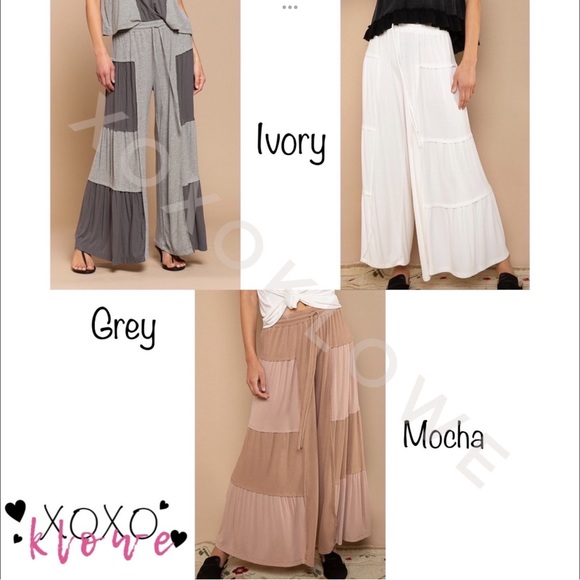 POL Black Flowy Ribbed Knit Wide Leg Pants - Picture 13 of 16